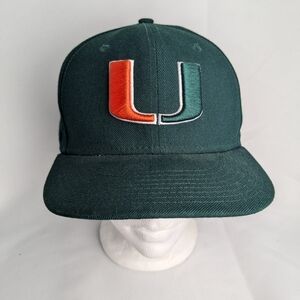 NEW ERA MIAMI HURRICANES Baseball Hat Size 7 In GREAT Used Condition